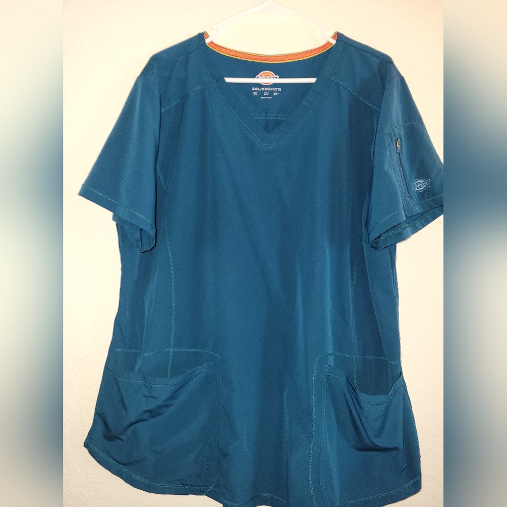 Dickies Women's Scrubs- Teal 2XL Stretch
